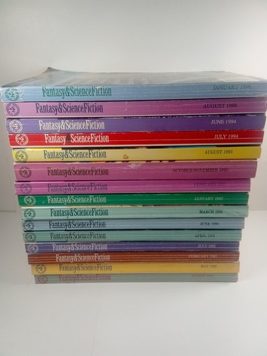 Set 15 1990's Fantasy & Science Fiction Digests Magazines Mercury Press Asimov - Afbeelding 1 van 6