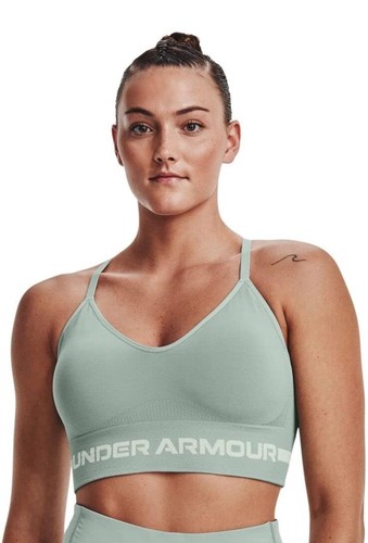 Under Armour Women's XL Seamless Low Impact Long Sports Bra Opal Green NWT