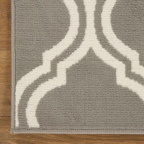Double Trellis Contemporary Geometric Rugs Anti-Static Colorfast Indoor Area Rug - Picture 7 of 8