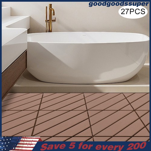 27 PACK Plastic Interlocking Deck Tiles Outdoor Patio Flooring Coffee 12"x12" - Picture 23 of 24