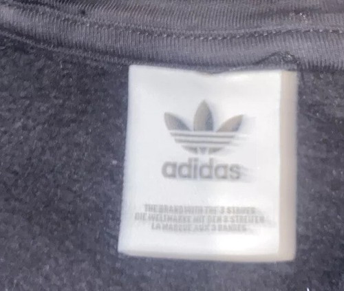Adidas Youth Boys Sz Medium 10/12 Black Hoodie Sweatshirt 3 Stripes Black - Picture 3 of 5