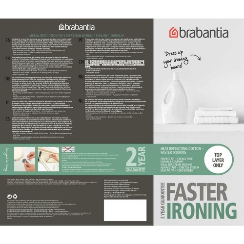 Brabantia Bügelbrettbezug - Größe E - metallisiert - 135 cm x 49 cm - silber - Bild 3 von 6