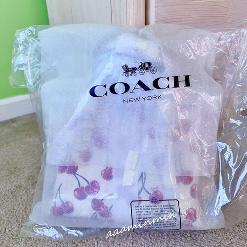 Bolso de Mano Coach Mollie 25 en Lona Signature con Estampado de Cereza CY695 NUEVO CON ETIQUETAS - Imagen 2 de 16