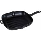 Chasseur Square Grill Pan 25cm Matte Black Cast Iron