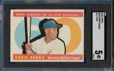 1960 Topps Ernie Banks ALL-STAR Card #560 Chicago Cubs EX SGC 5