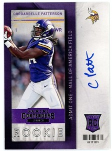 2013 Panini Contenders Rookie Cordarrelle Patterson Auto #204