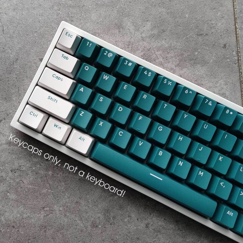 Dark Green White PBT Double-shot Keycap Set Spring Theme for Cherry MX Keyboards - Picture 5 of 8