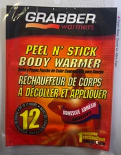 SHIPS N 24 HOURS-Grabber Peel N' Stick Body Warmer (Pack Of 12 Warmers)BRAND NEW