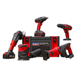 Sealey Cp20v Series 5 X 20v Cordless Tool Combo - 2 Batteries