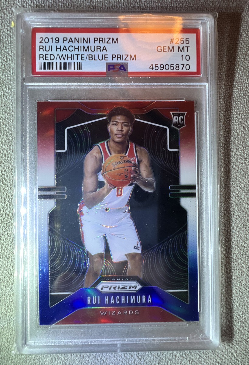 高級ブランド 2019 rwb rc Blue White Red Rookie 10 PSA Hachimura Rui Prizm その他