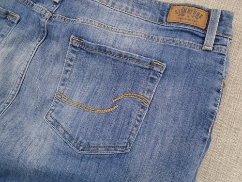 Levi Strauss & Co Denim Skirt 40" Waist Front Slit Signature 22" Long - Picture 12 of 14