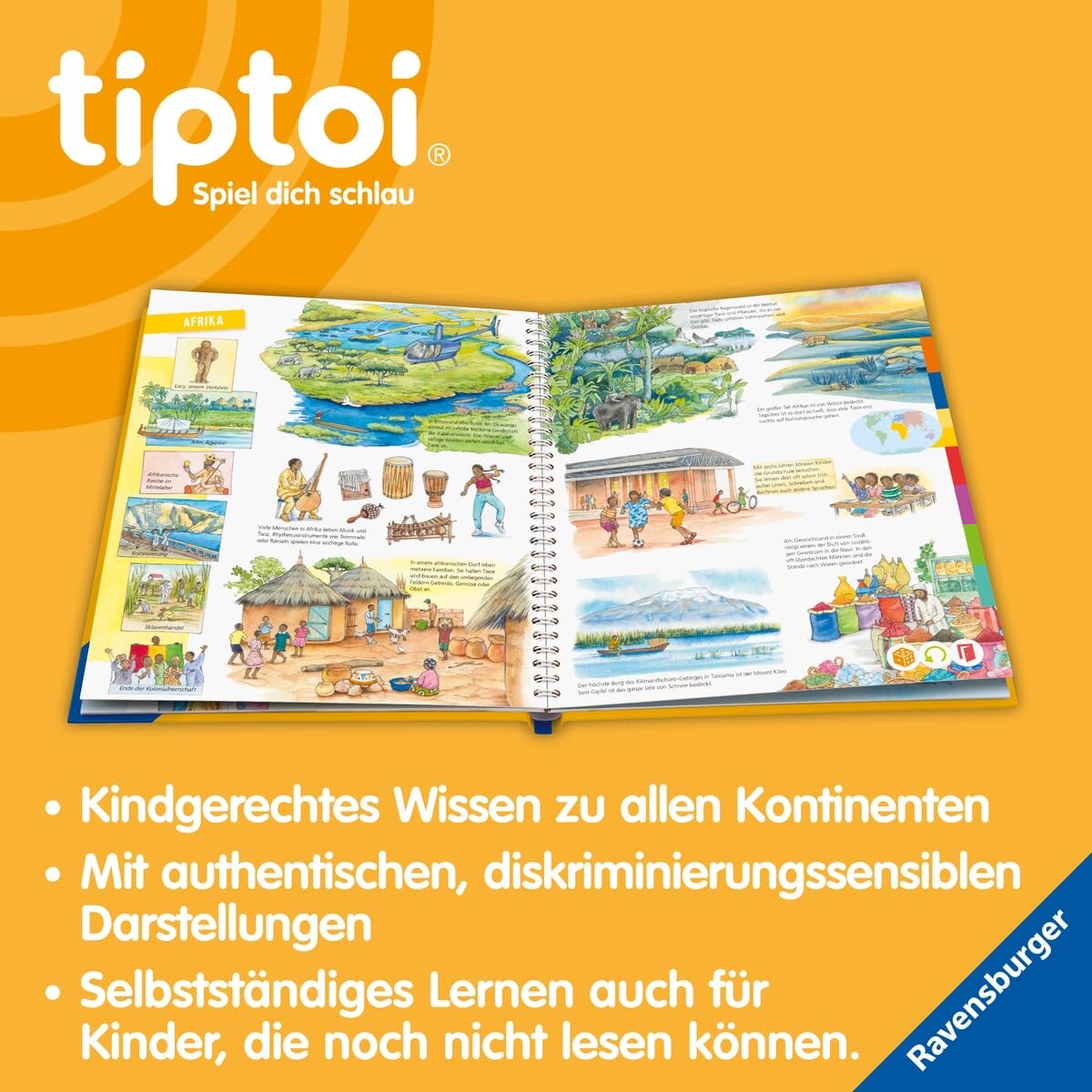 RAVENSBURGER tiptoi Buch - Weltatlas - für Kinder ab 5 Jahre - NEU