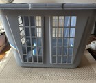 Vintage 1980s Rubbermaid Square Laundry Basket 16" 2972 Slate Blue