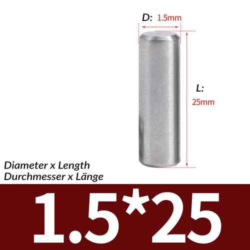 1mm 1.5mm 2mm 2.5mm Metric Steel Dowel Pins A2 Stainless Steel Dowels DIN7 - Picture 19 of 45