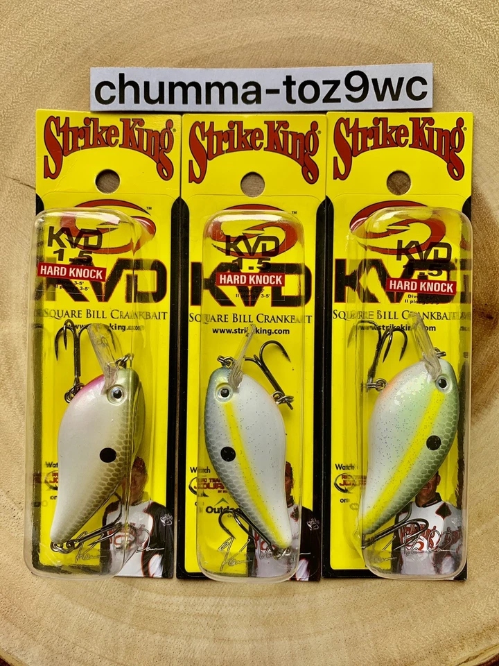 KVD1.5 (Lot Of 3) “Hard Knock” Square-bill Crankbait, Strike King, Bass, NWT! - Image 4 of 4