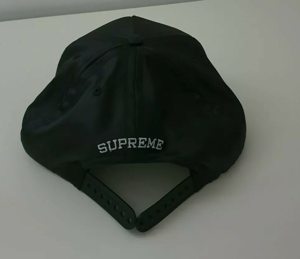 SS17 Supreme Rap A Lot Records satin black 5-panel hat cap