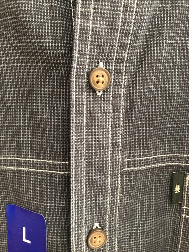 Mens Shirts Large G H Bass & Co GH Company 2 Pocket Blue Short Sleeve Print NWT - Picture 4 of 7