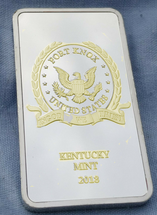 Fort Knox Silver Gold Bar Trump Signed United States America New York City Man