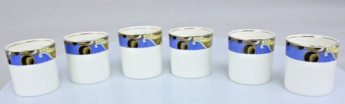 Demitasse W H Grindley Co Ltd Inglaterra Ivory Espresso Cup & Saucer Set de 6 RARE - Imagen 3 de 11