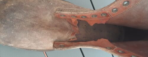 1945 Model Leather Brodequins Dated 1953 Indochina Legion Para Commando France - Picture 3 of 11