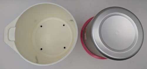 Donvier Chillfast Ice Cream Maker Pink Rim 2 Pints/1 Quart Vintage Japan 4448881 - Picture 15 of 22