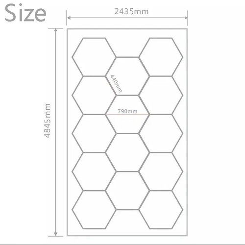 14 Hexagon LED Lighting Car Detail Garage Workshop Retail Light Honeycomb Hex - Picture 5 of 14