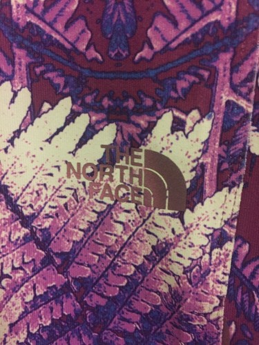 New North Face Flashdry Women's Wood Violet Fern Print Motus Capris Tights M $70 - Picture 5 of 7