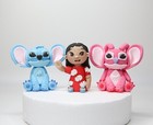 Cartoon Character Stitch Angel Inspired Edible Cake Topper for Birthday Party