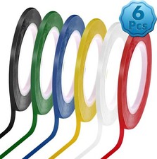 6 Rolls 1/8 Whiteboard Tape Thin White Board Tape Lines Pinstripe Dry Erase Art