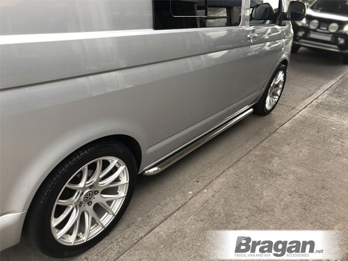 Side bars Curved For Ford Custom SWB 2018-2023 Van Stainless Steel Accessories - Picture 3 of 9