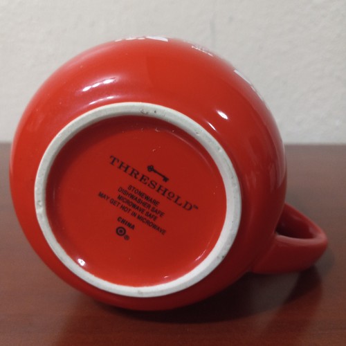 Threshold Red Mug Cup Fox Naughty or Nice 12 oz Floral detail  4823 - Picture 7 of 7