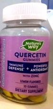 Nature's Way QUERCETIN gummies with Zinc Immune Defense Lemon 30 GUMMIES