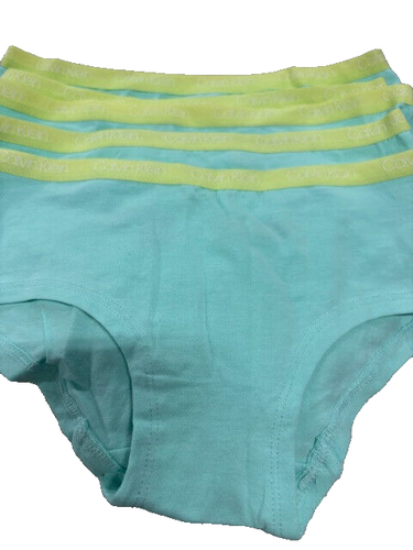 Calvin Klein Girls Graphic UNDERWEAR Panty 5 pack ( TEAL, SMALL )NWOT - Picture 2 of 3