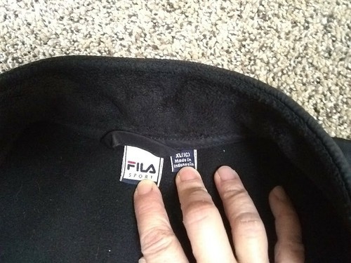 Fila Sport Fleece Jacket Youth Girls Size XL (16) Black Full Zip Up Coat - Picture 6 of 9