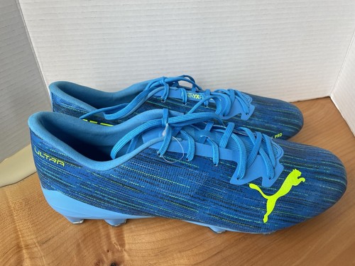 Nuevos botines de fútbol Puma Ultra 2.2 FG/AG Matrix Pro para hombre talla 13 zapatos azules - Imagen 4 de 6