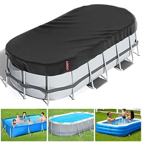 Cubierta de piscina rectangular LXKCKJ para piscinas sobre el suelo, cubiertas de piscina solares ovaladas para - Imagen 1 de 7