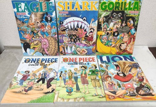 One Piece Color Walk 1 6 Set Of 6 Eiichiro Oda Illustration Art Book Japan Used Ebay