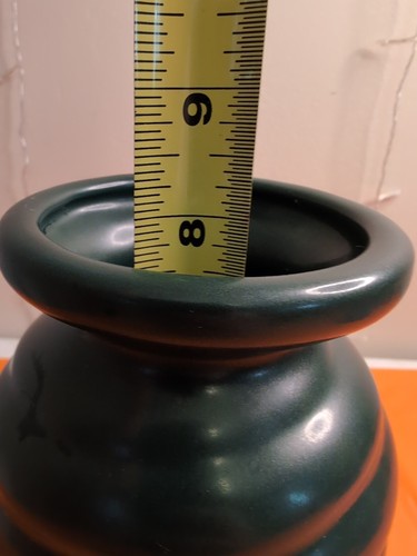 Vintage Haeger Pottery Emerald Green Beehive Swirl Vase 610-57 - Picture 6 of 7