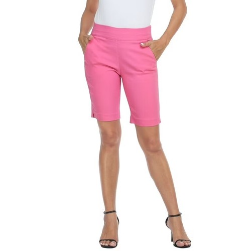 Alfred Dunner Plus Size Classic Tummy-Control Fit Bermuda Shorts SZ 14P Pink NWT