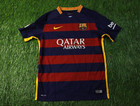 BARCELONA BARCA 2015/2016 FOOTBALL SHIRT JERSEY HOME NIKE ORIGINAL SIZE YOUNG L