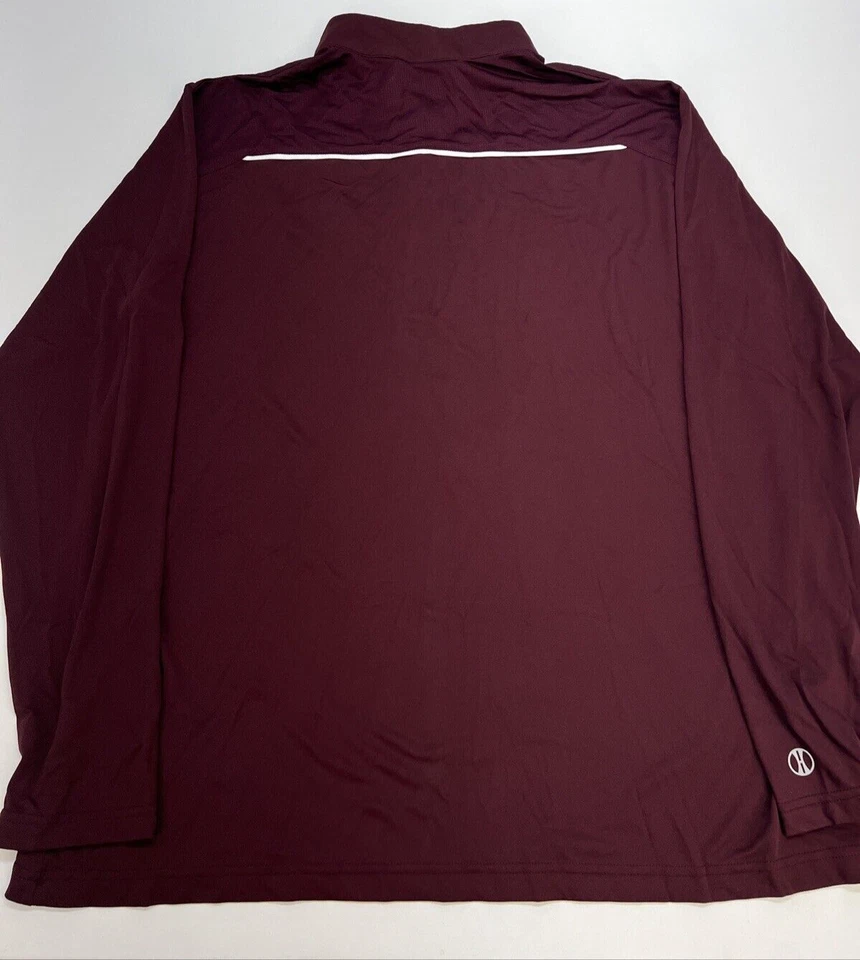 Body Armor Football Holloway 1/4 zíper manga longa pulôver adulto GG logotipo Borgonha - Imagem 3 de 4