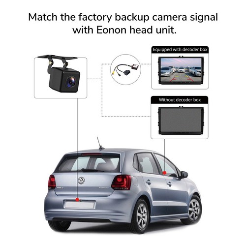 A501 Backup Camera Decoder Box for Volkswagen VW to Eonon Car Radio Head Unit W - Picture 4 of 7
