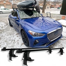 54" Roof Racks Cross Bar Luggage Cargo Carrier w/ Lock For Genesis G70 2019-2025