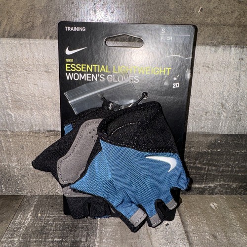Nike Essential Lightweight Damen Trainingshandschuhe Größe Small blau & grau mit Etikett - Bild 1 von 4