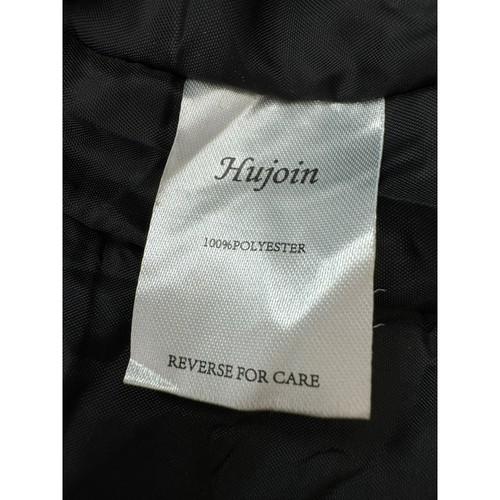Chaqueta acolchada recortada negra XL Hujoin para mujer bolsillos con cierre de cremallera ligera - Imagen 9 de 14