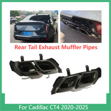 Fit For Cadillac CT4 2020-2025 Black Rear Tail Exhaust Muffler Pipe Tips 2Pcs