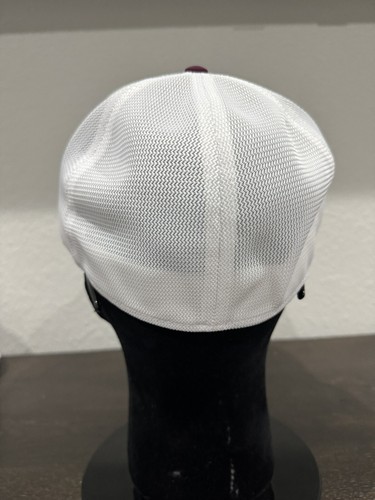 WASHINGTON REDSKINS RETRO HAT MAROON & WHITE MESH FLEXFIT ADULT LARGE / XL NEW - Picture 4 of 7