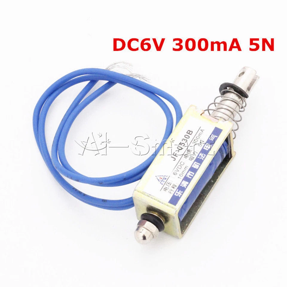 DC 6V/12V/24V Push Pull Type Open Frame Solenoid Electromagnet 10mm 5N/2N Reset - Image 3 of 4