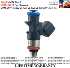 Single OEM Bosch Genuine Fuel Injector For 2011-2017 Dodge Grand Caravan 3.6L V6