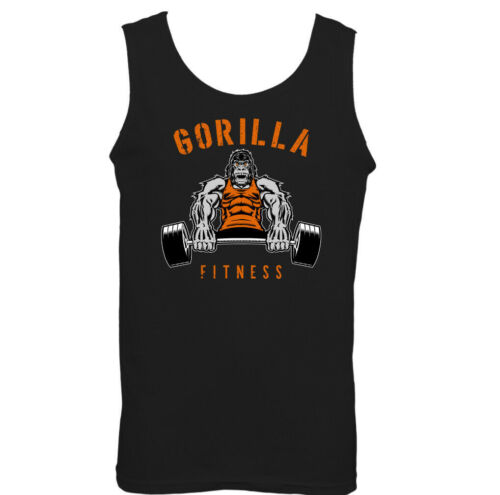 Gorilla Fitness Mens Gym Vest Training Top Weightlifting Bodybuilding MMA - Picture 1 of 8